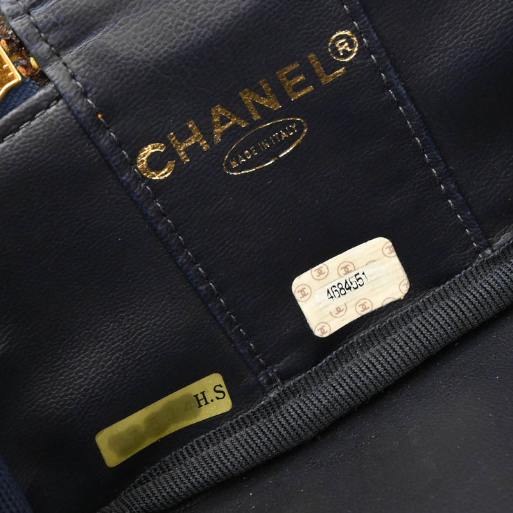 Chanel 1996-1997 Blue Denim Vanity Handbag