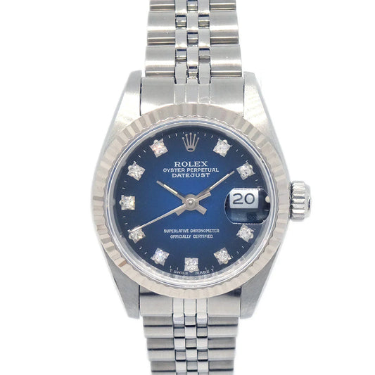 Rolex Ref.69174G Oyster Perpetual Datejust 26mm Watch SS Diamond