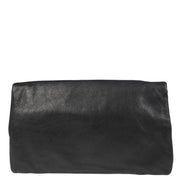 Balenciaga Black Leather Envelope Clutch Bag