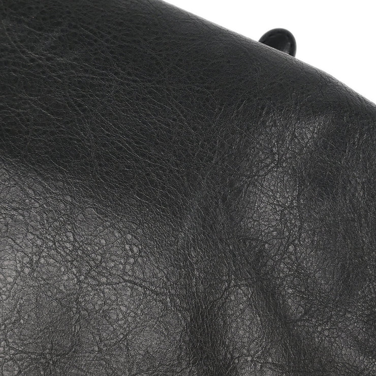 Balenciaga Black Leather Envelope Clutch Bag