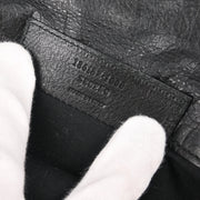 Balenciaga Black Leather Envelope Clutch Bag