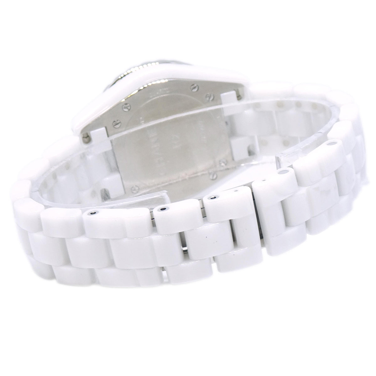 Chanel Ref.H2010 J12 33mm Quartz Watch Ceramic SS Diamond Pink Sapphire