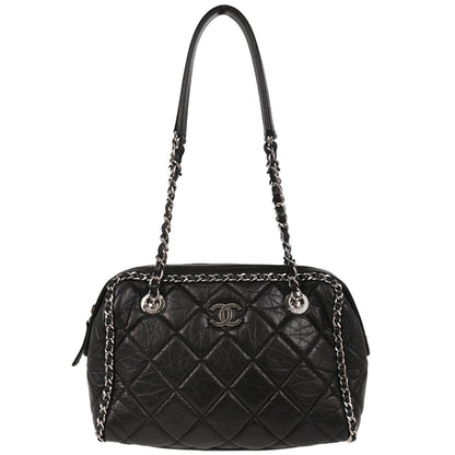 Chanel 2019 Black Calfskin Luxury Line Handbag