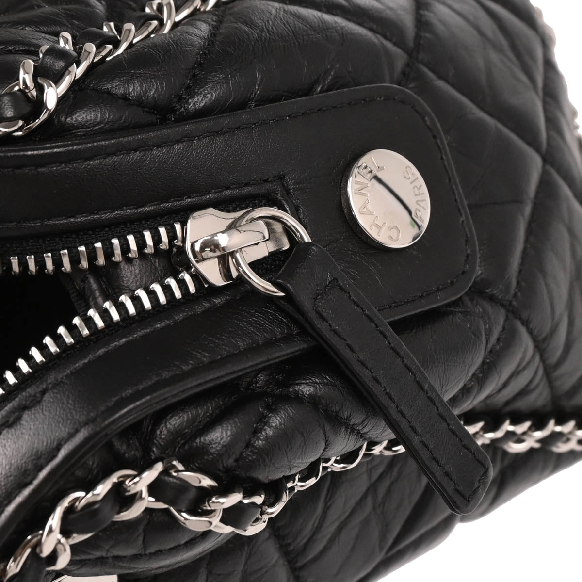 Chanel 2019 Black Calfskin Luxury Line Handbag