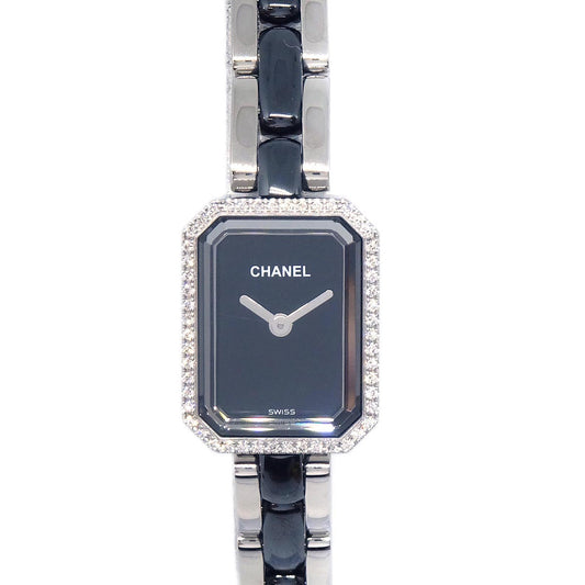 Chanel Premiere H2163 Quartz Watch Ceramic SS Diamond