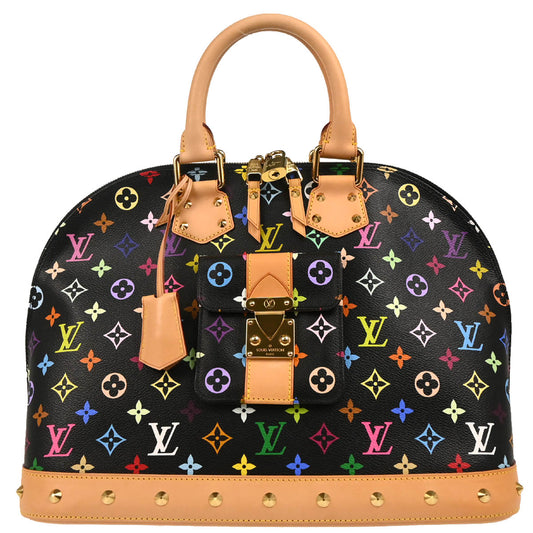 Louis Vuitton 2013 Black Monogram Multicolor Alma GM Handbag M40442