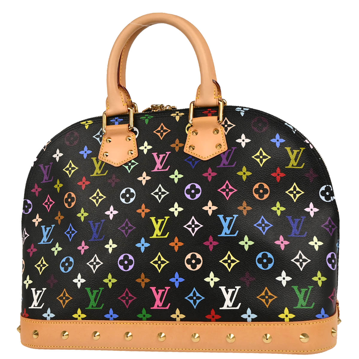 Louis Vuitton 2013 Black Monogram Multicolor Alma GM Handbag M40442