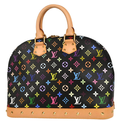 Louis Vuitton 2013 Black Monogram Multicolor Alma GM Handbag M40442