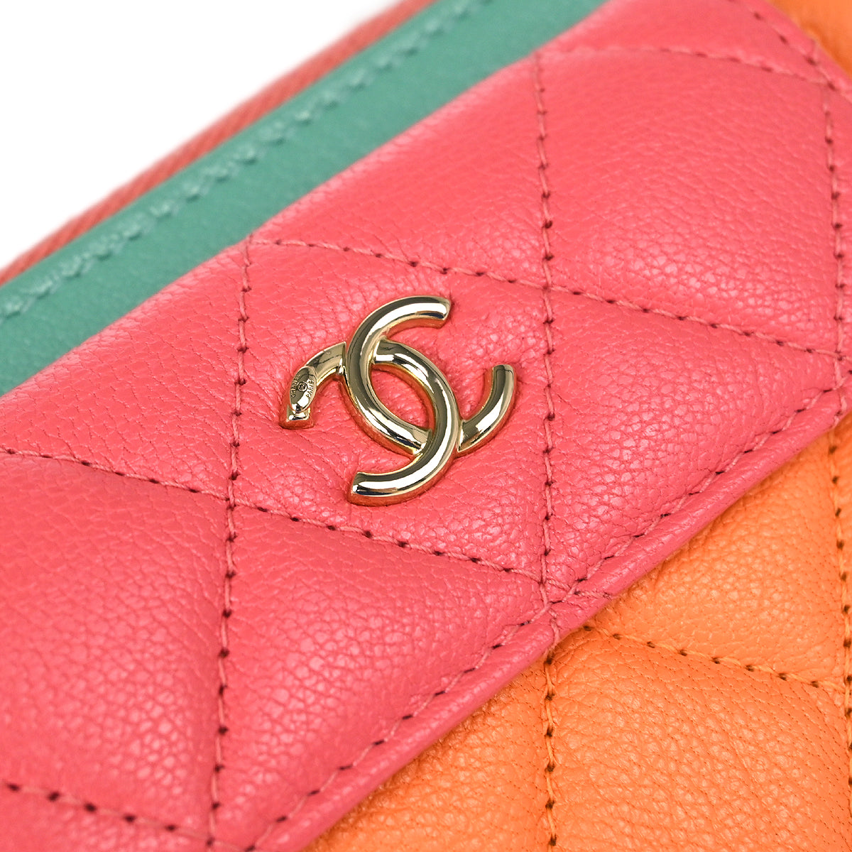 Chanel 2019 Orange Caviar Long Wallet