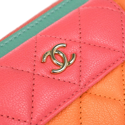 Chanel 2019 Orange Caviar Long Wallet