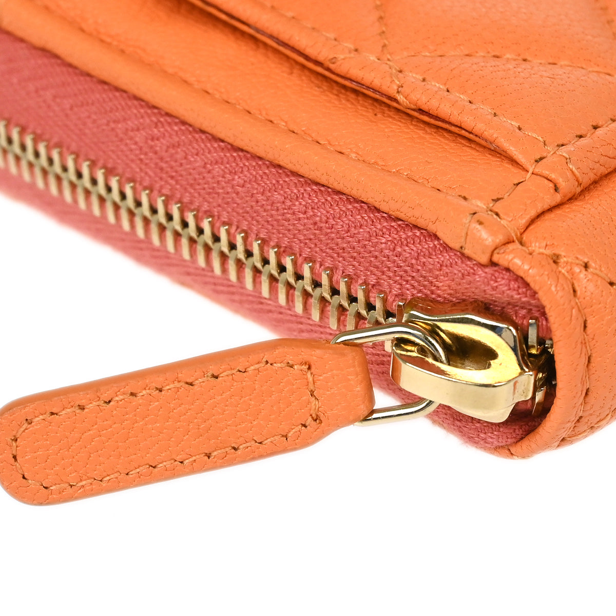 Chanel 2019 Orange Caviar Long Wallet