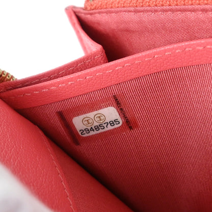 Chanel 2019 Orange Caviar Long Wallet