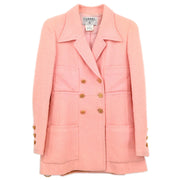 Chanel 1996 Double Breasted Jacket Pink #38