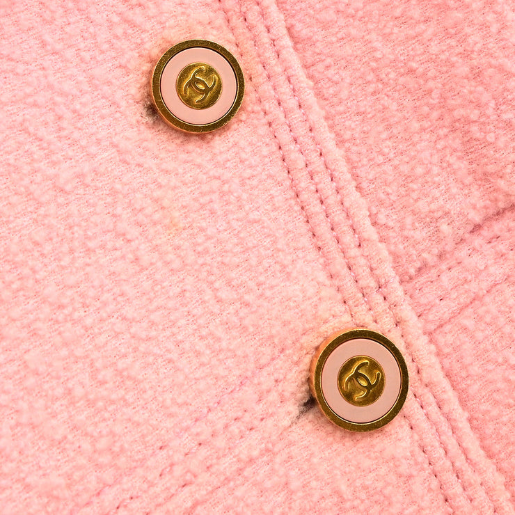 Chanel 1996 Double Breasted Jacket Pink #38