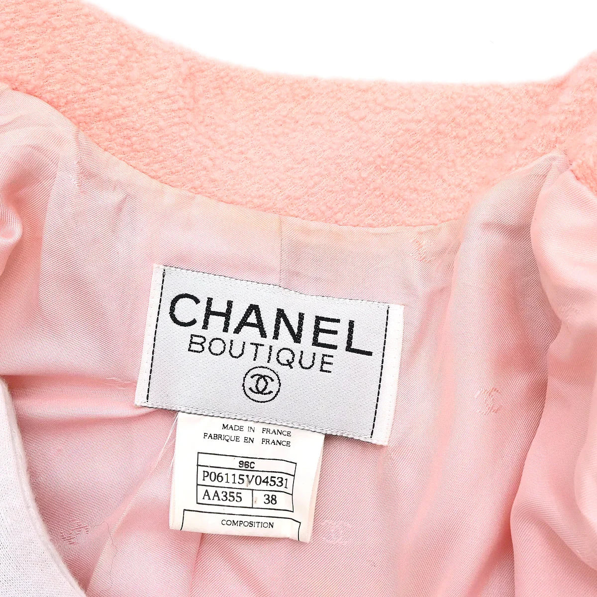 Chanel 1996 Double Breasted Jacket Pink #38