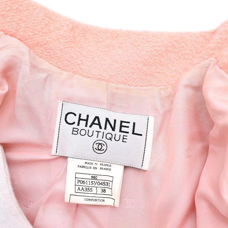 Chanel 1996 Double Breasted Jacket Pink #38