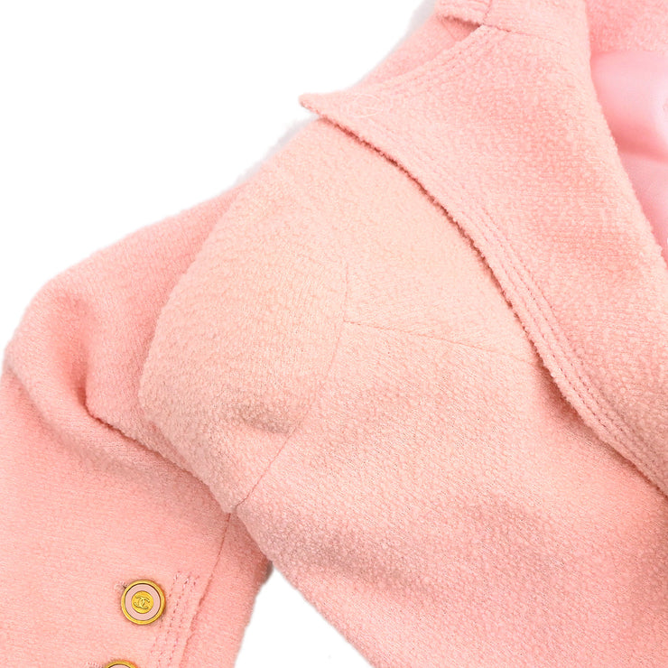Chanel 1996 Double Breasted Jacket Pink #38