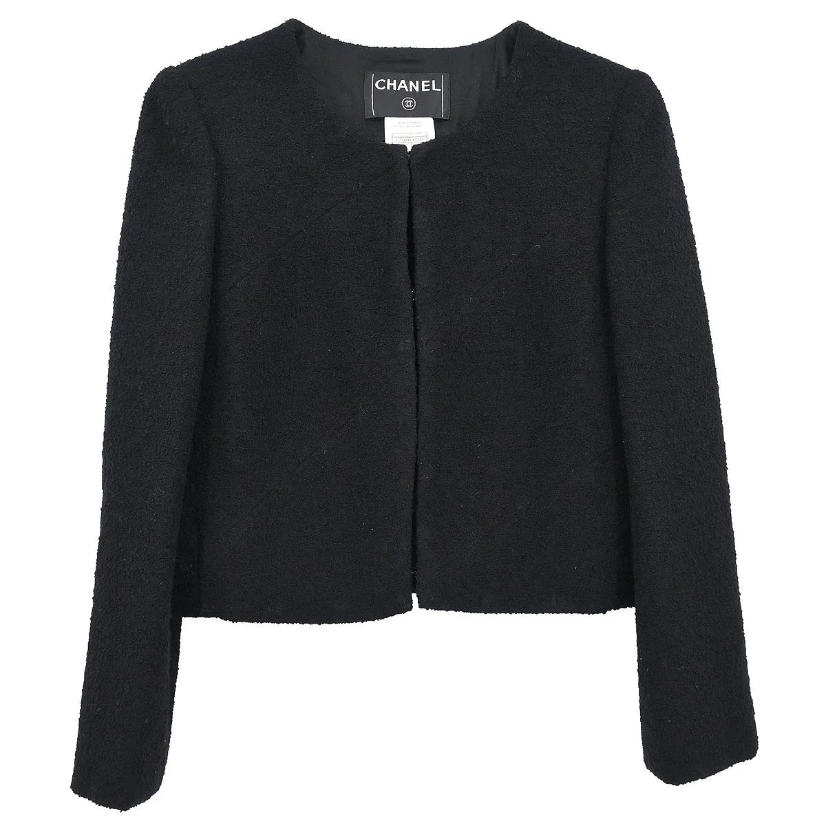 Chanel Collarless Jacket Black #40