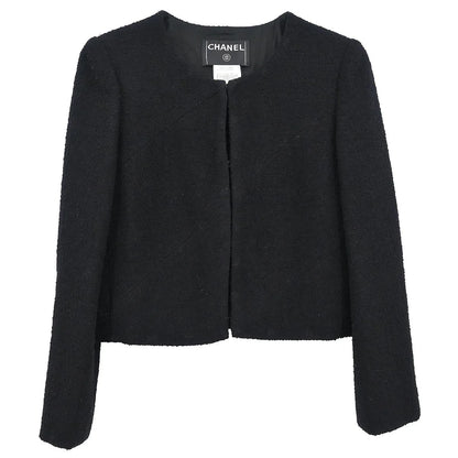 Chanel Collarless Jacket Black #40