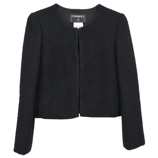Chanel Collarless Jacket Black #40