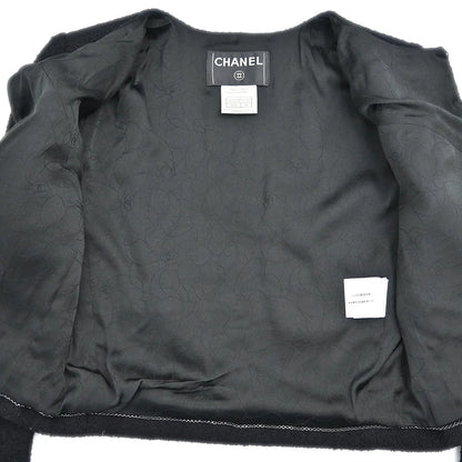 Chanel Collarless Jacket Black #40