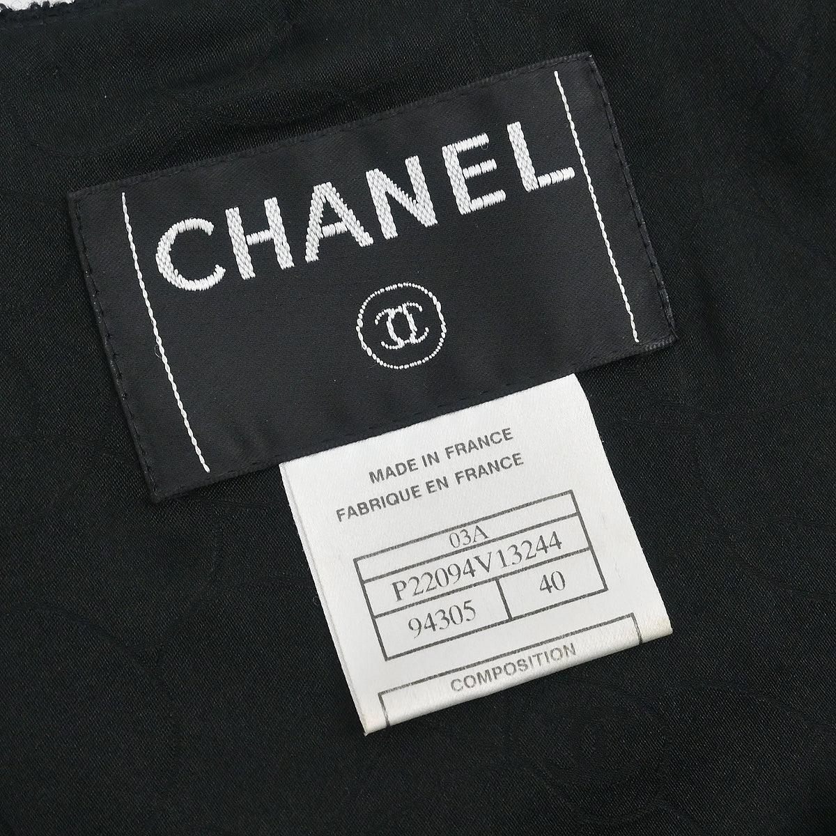 Chanel Collarless Jacket Black #40