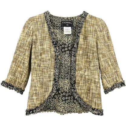 Chanel Collarless Jacket Brown #36