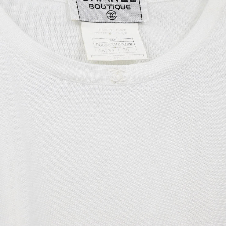 Chanel 1996 Short Sleeve Top White #36
