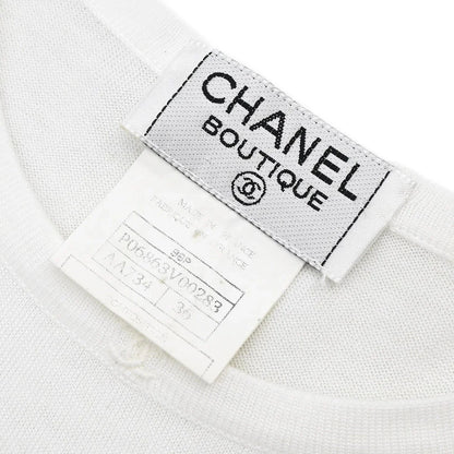 Chanel 1996 Short Sleeve Top White #36