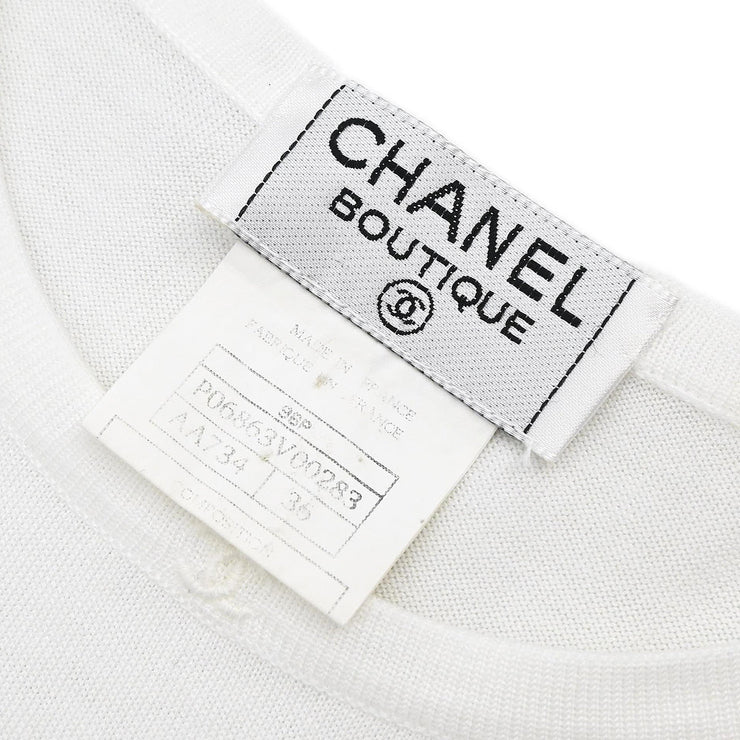 Chanel 1996 Short Sleeve Top White #36