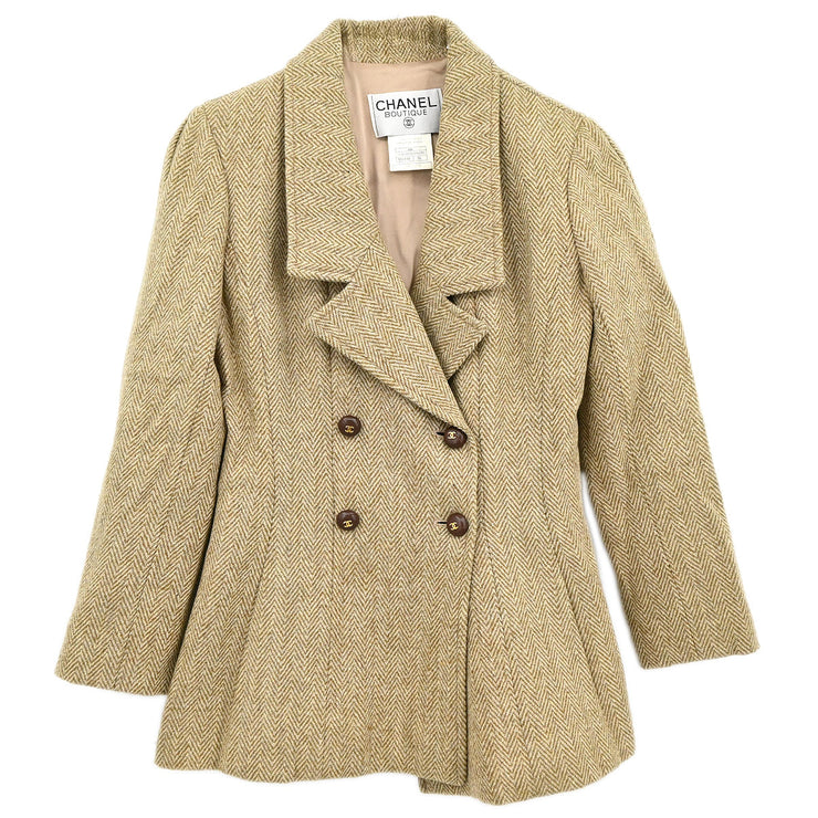 Chanel 1996 Double Breasted Jacket Brown #36