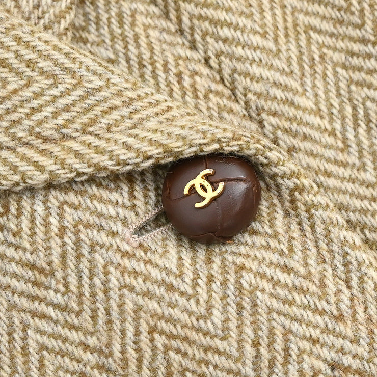 Chanel 1996 Double Breasted Jacket Brown #36