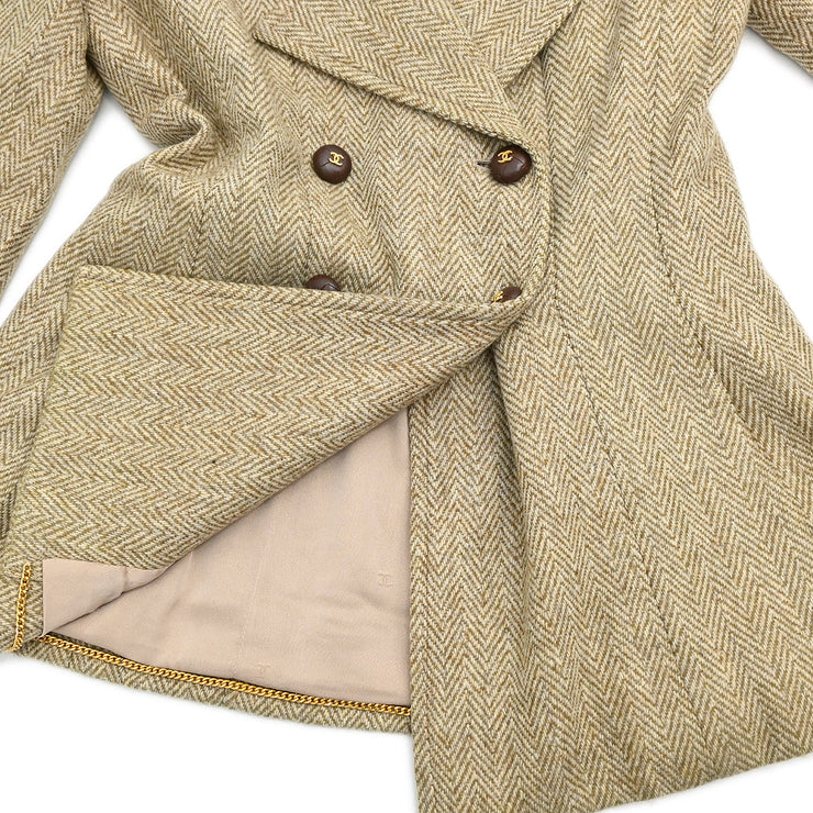 Chanel 1996 Double Breasted Jacket Brown #36