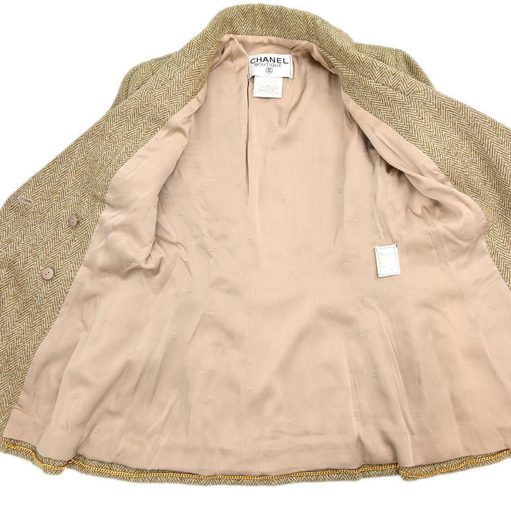 Chanel 1996 Double Breasted Jacket Brown #36