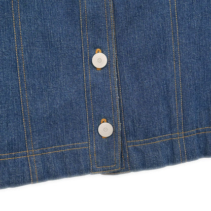 Chanel Sleeveless Vest Denim Jacket Blue #40