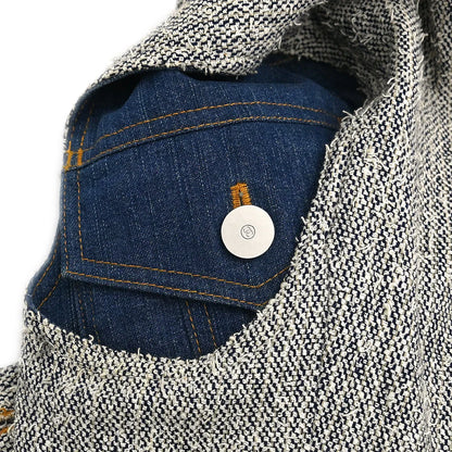 Chanel Sleeveless Vest Denim Jacket Blue #40