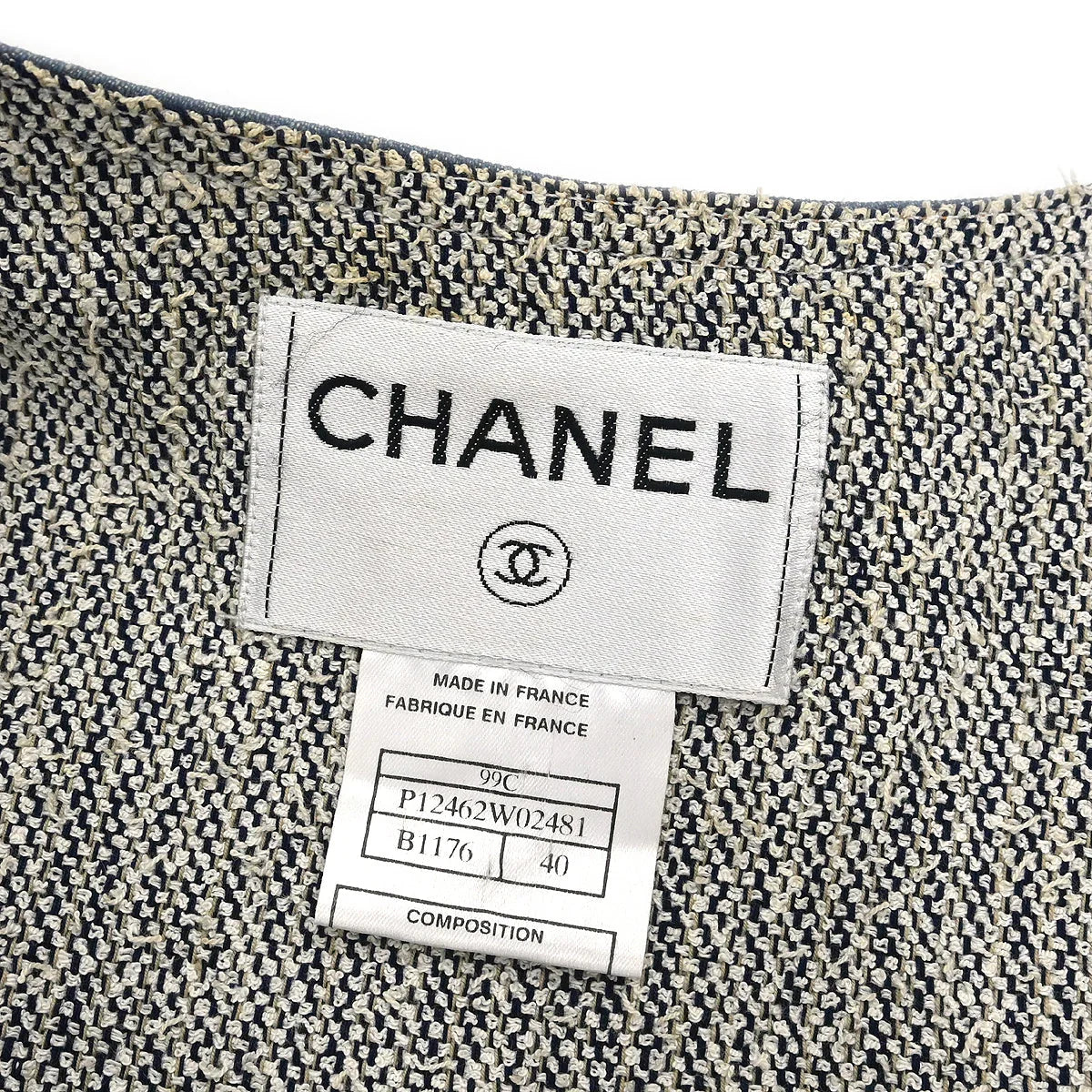 Chanel Sleeveless Vest Denim Jacket Blue #40