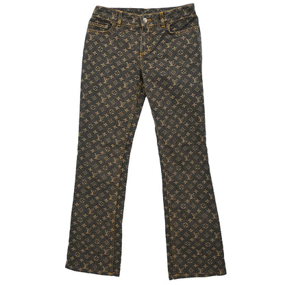 Louis Vuitton Monogram Denim Long Pants Gray #38