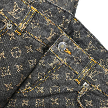 Louis Vuitton Monogram Denim Long Pants Gray #38