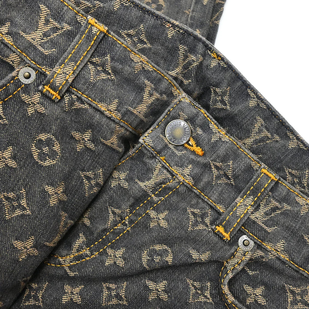 LOUIS VUITTON デニム 38 Louis Vuitton Monogram Denim Long Pants Gray #38 – AMORE