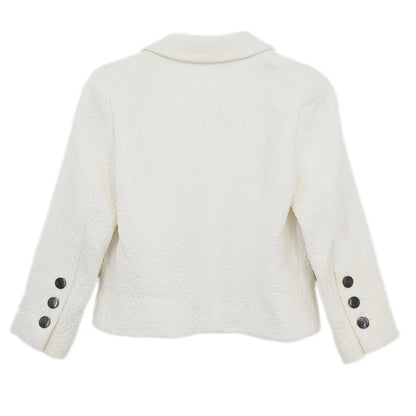 Chanel 1997 Single Breasted Jacket White #38