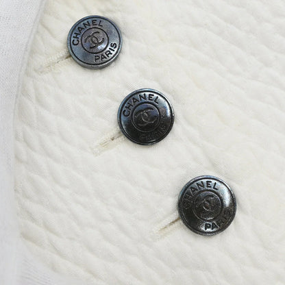 Chanel 1997 Single Breasted Jacket White #38