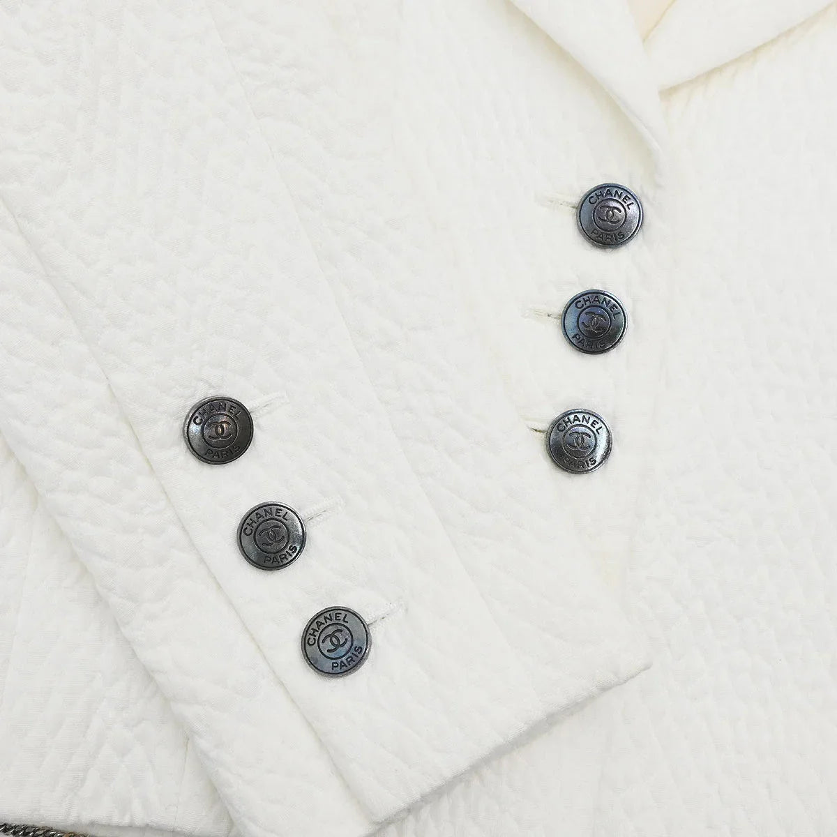 Chanel 1997 Single Breasted Jacket White #38