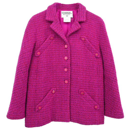 Chanel Single Breasted Jacket Pink #38