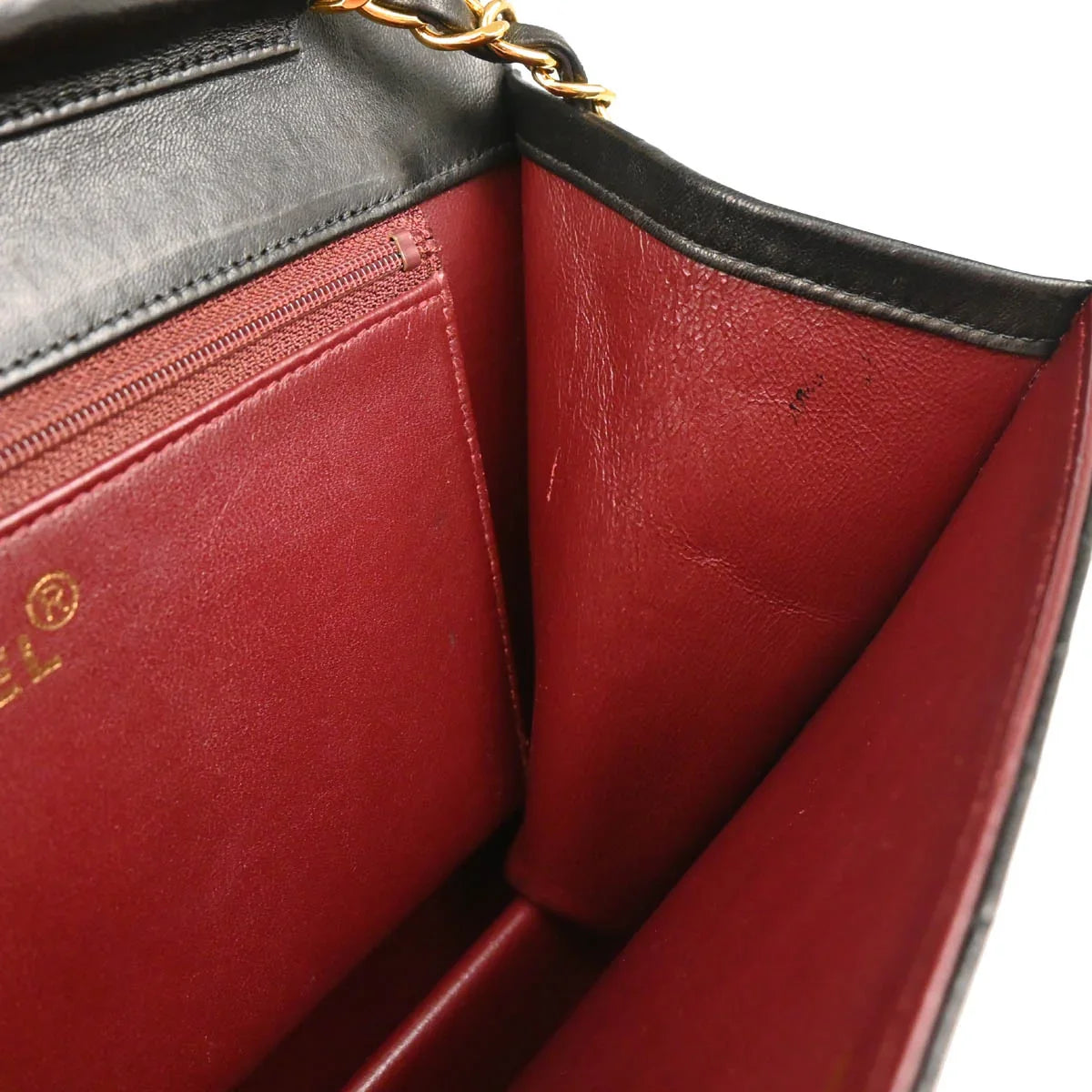 Chanel 1997–1999 Black Lambskin Turnlock Medium Half Flap Shoulder Bag