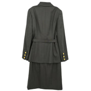 Chanel 1996 Setup Suit Jacket Skirt Gray #38