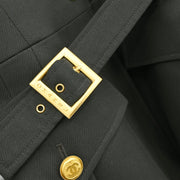 Chanel 1996 Setup Suit Jacket Skirt Gray #38