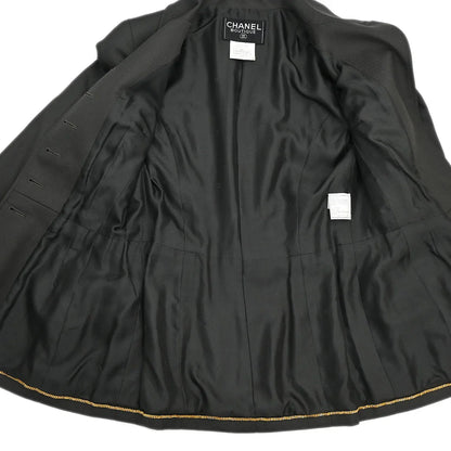 Chanel 1996 Setup Suit Jacket Skirt Gray #38
