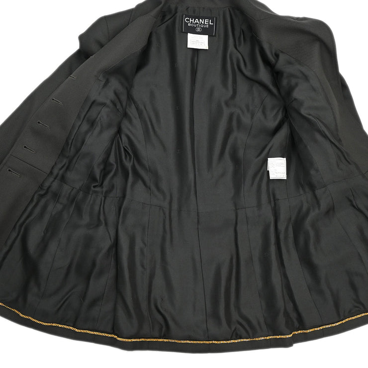 Chanel 1996 Setup Suit Jacket Skirt Gray #38