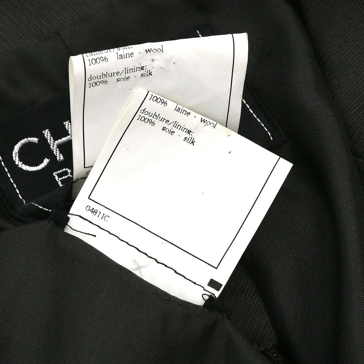 Chanel 1996 Setup Suit Jacket Skirt Gray #38